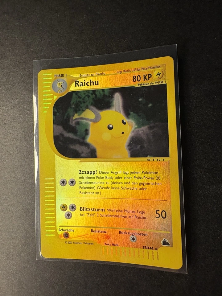Raichu Skyridge Reverse Holo Deutsch NM Rare Pokemon 27/144 - Bild 2 von 4