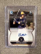 2023 Bowman Chrome #CPA-BM Ben Metzinger Prospect Autographs