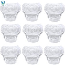 9 Pack Reusable TPU Waterproof Frosted Diaper Cover Unisex Incontinence Pants