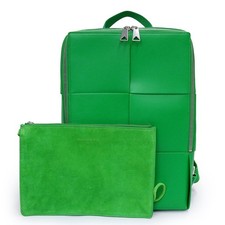 BOTTEGA VENETA 680092 Maxi Intrecciato Arco Backpack Leather, Parakeet Green