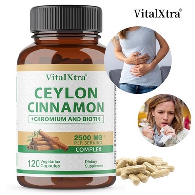 2500mg Ceylon Cinnamon,Chromium,Biotin 30~120Caps for Metabolic&Immune Support