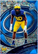 DAXTON HILL RC 2022 CHRONICLES DRAFT SPECTRA NEON BLUE ROOKIE JERSEY # 30/99