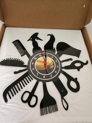 Beauty Salon Hairdresser Barbershop Vinyl Wall Clock Gift Birthday Holiday Decor