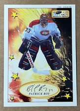 1995-96 Bashan Super Stickers Die-Cut Patrick Roy #2 Montreal Canadiens