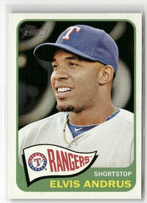 2014 TOPPS HERITAGE #326 ELVIS ANDRUS TEXAS RANGERS