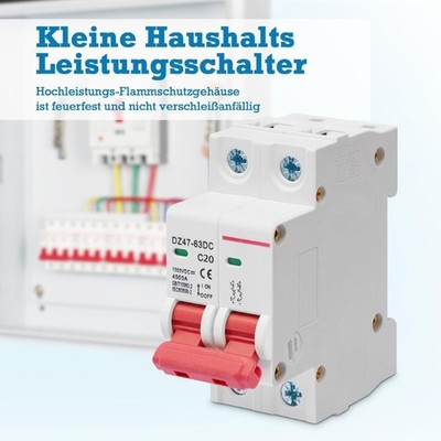 Air Flows Disconnector 1000V 6kA Breaking Capacity DIN Rail Mounted for