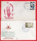 Mexico Monaco Malaria Mosquito 2 diff FDC Cover 1962