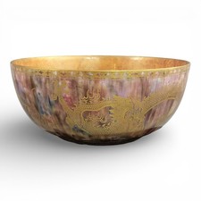 Edwardian Daisy Makeig-Jones Wedgwood porcelain large lustre bowl, Z4823 c. 1915