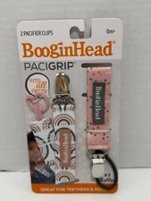 BooginHead 2pk PaciGrip Pacifier Clip Multi-Color- Fast Shipping!! New