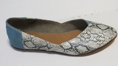 Toms Shoes Womens 7.5 Blue Multicolor Flats Pointed Toes Slip On Classic Flat