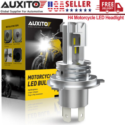 H4 9003 HB2 LED Motorcycle Headlight Bulb HID Hi/Low Beam 6000K
