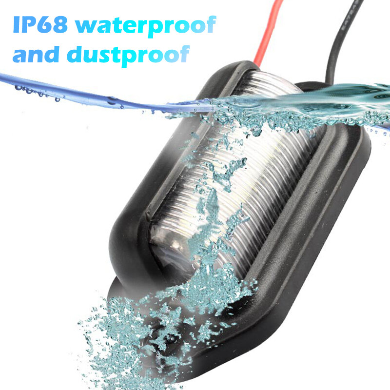 6 Led Car License Number Plate Light For Suv Automobile Truck Bus And