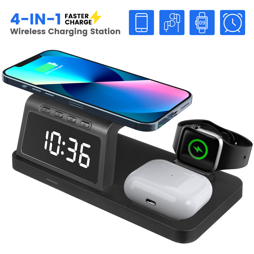 Charging Station for Phone Wireless Stand Charger 4 1 Holder Cell-image