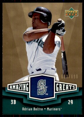 2006 Upper Deck Amazing Greats Adrian Beltre 683/699 Seattle Mariners