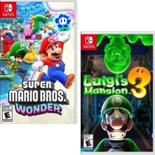 Super Mario Bros. Wonder & Luigi's Mansion 3 Switch New Game Special Bundle