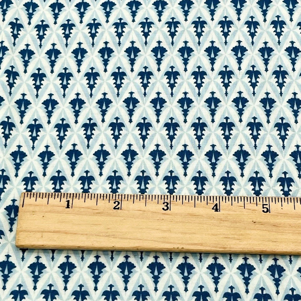 Edredón Windham Telas Tela Algodón Yolanda Fundora Barbara Campbell Árboles Azul Foto 3 de 4