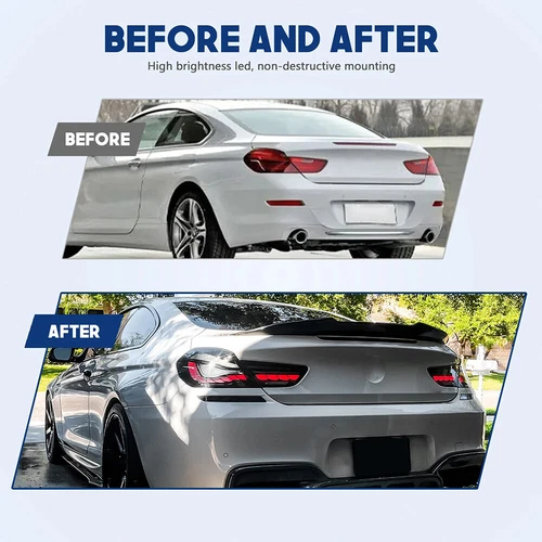 Smoke Black LED Tail Light Dynamic Signal For BMW 6 Series F06 F12 F13 2010-2017 - Picture 7 of 15