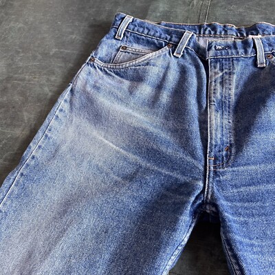 Vintage 80s Levis 505 Orange Tab Denim Blue Jeans Mens 38x28