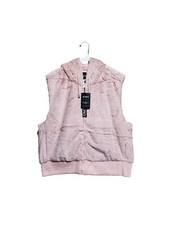 xoxo Plus Size 3x Vegan Fur Full Zip Vest Jacket Hooded Top Y2k Nwt
