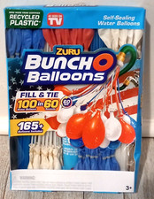 Zuru Bunch O Balloons 165 Self-Sealing Rapid-Filling Water Balloons New