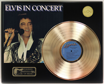 Elvis Presley - In Concert Gold LP Record Plaque Display | eBay