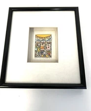 James Rizzi  Lets Do Lunch Framed 3D Construction 1986 Signed Art ARTISTS PROOF