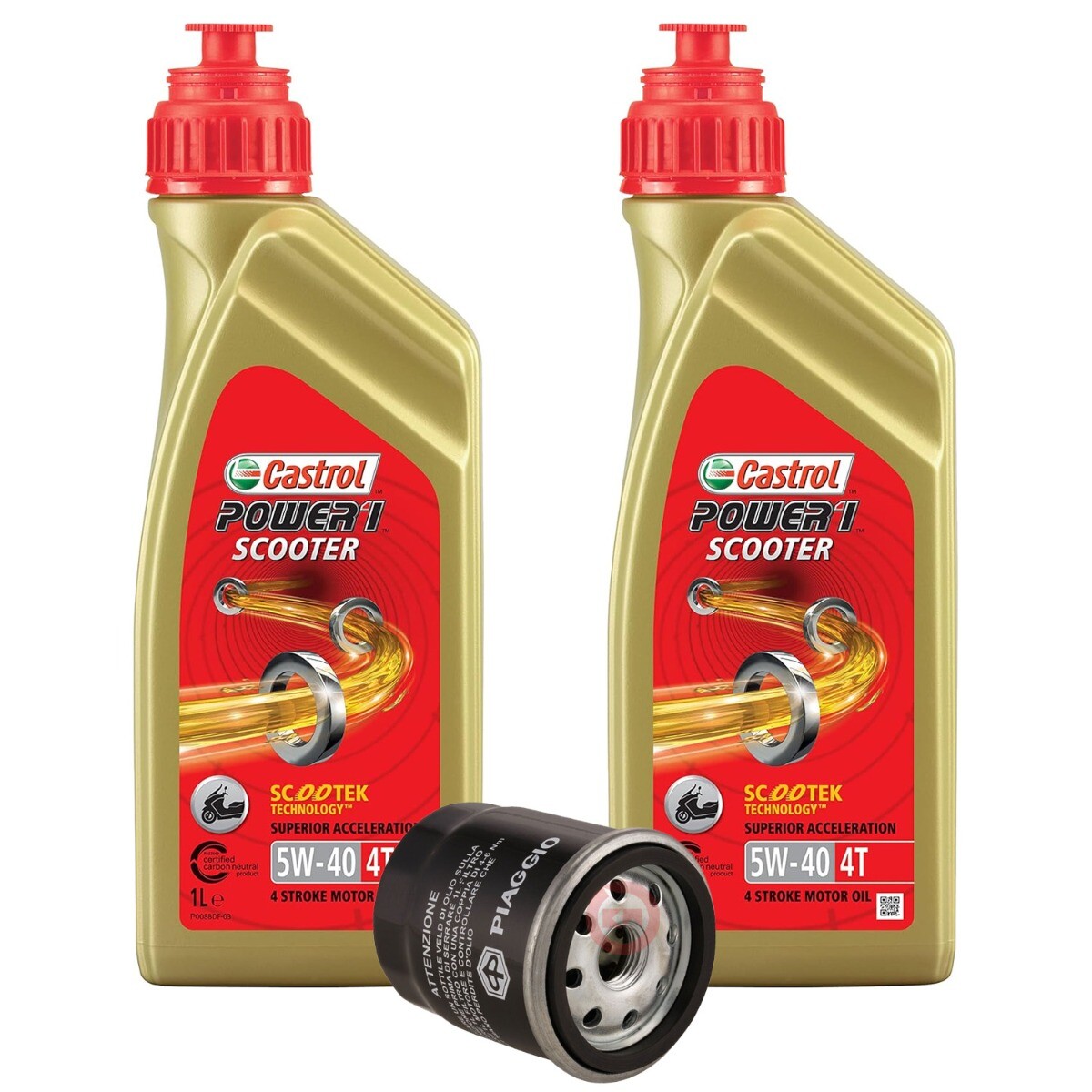 Service Kit 2L Castrol 5W40 Filter Aprilia Sport City Cube 250