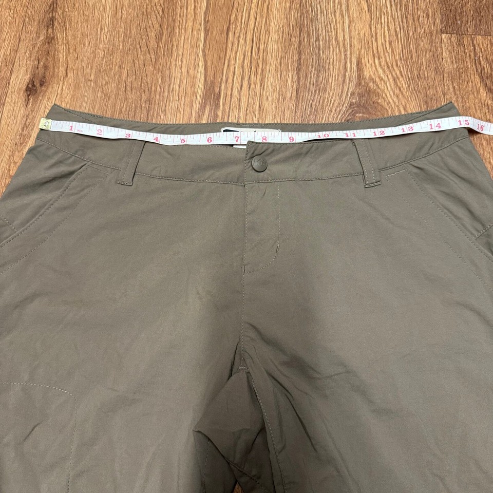 REI Womens Brown Beige Hiking Capri Pants Size 4 Small Nylon Stretch