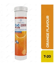 CaC-1000 PLUS Effervescent Tablet (Calcium+ Vitamins D3+C+B6) - Double Ca- 20 T