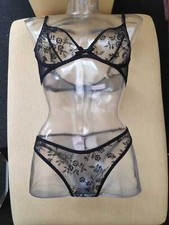 AGENT PROVOCATEUR RARE SEXY BLACK HENRIETA BRA 34C NEW