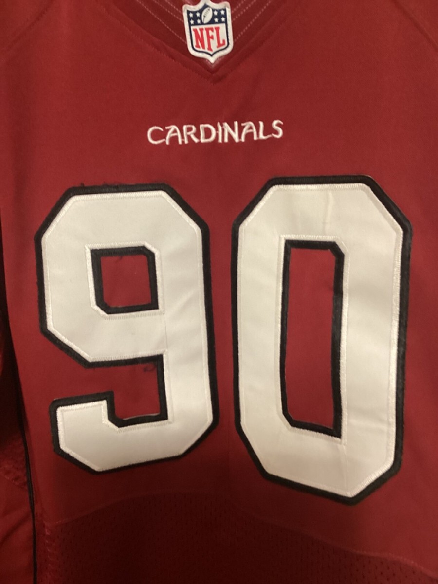 ROBERT NKEMDICHE XL SIZE 52 ARIZONA CARDINALS NIKE JERSEY #90, EMBROIDERED