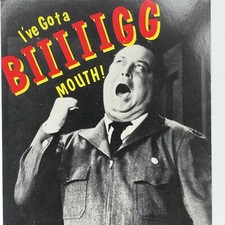 The Honeymooners 1956 TV Sitcom JACKIE GLEASON POSTCARD Ralph Biiiiigg Mouth