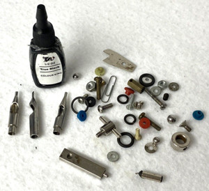 TATTOO HARDWARE LOT,INK,GROMMET,ORINGS,NEEDLES,FLANGE,LOCK,NIPPLE,SCREWS,VINTAGE