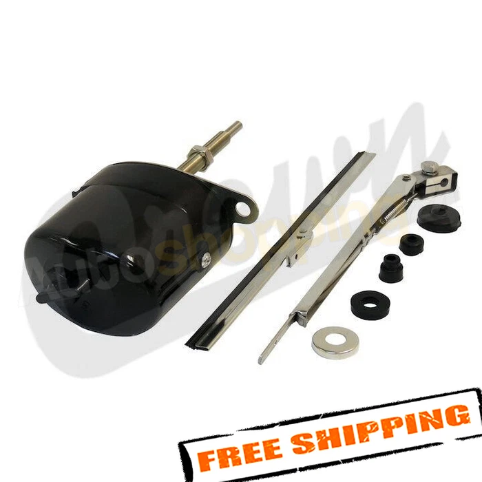 Kit de motor limpiaparabrisas Crown 12V 12 voltios 1 velocidad para Jeep CJ-5 / CJ-6 1955-1958 Foto 2 de 4