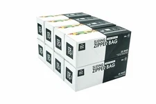 24/7 Bags – 200 Count Slider Storage Bags, Pint Size with Expandable Bottom 