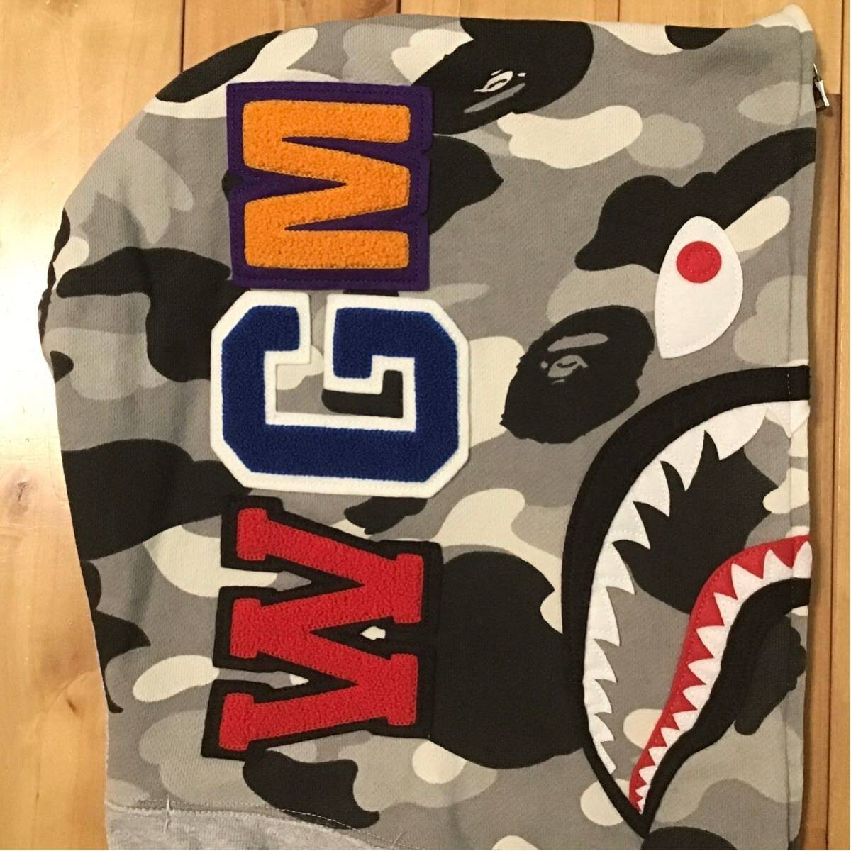 NFS limited BAPE camo Shark full zip hoodie Gray A Bathing Ape