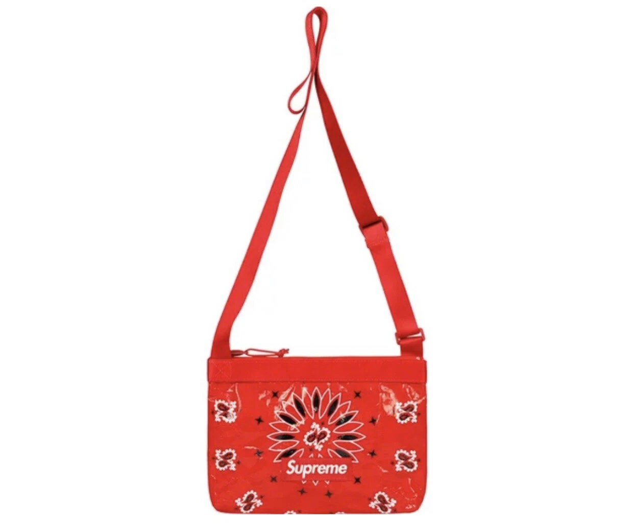 Sac latéral bâche Supreme SS21 Bandana flambant neuf rouge