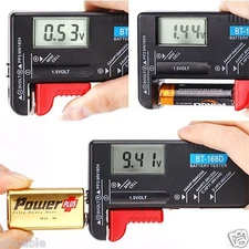Universal Battery Voltage Tester Digital Display Checker AAA/AA/C/D/9V Mini Cell