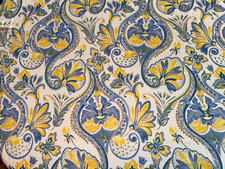 Tissu ancien Romanex Boussac coton ameublement   larg 140 cm x H 150 cm C794