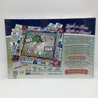 Back of America-Opoly board game box with Statue of Liberty, red-blue map, and text “Land of the Tree.”