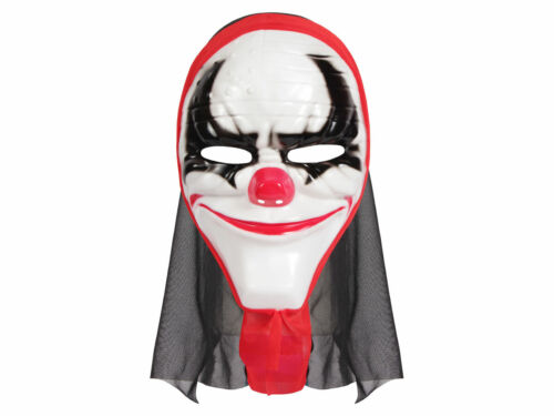 Maske Horrormaske Gruselmaske Angstmaske Tuch Halloween geschlossener Mund  - Foto 1 di 1