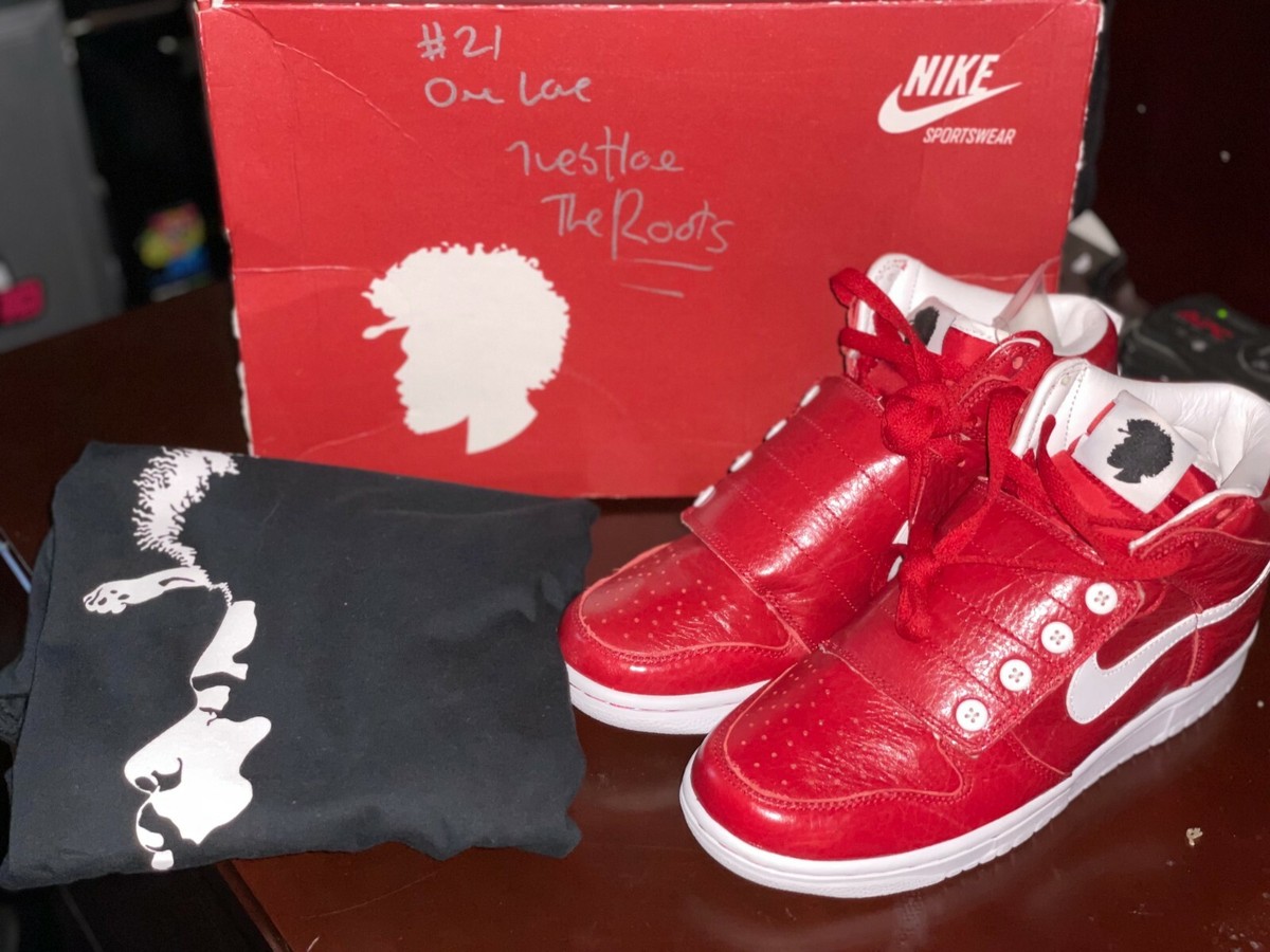 Nike Dunk High DS QuestLove QS Signed Box QS Red/White