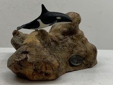Vintage John Perry Sea World Orca/Killer Whale Sculpture Figure - Orca Jumping