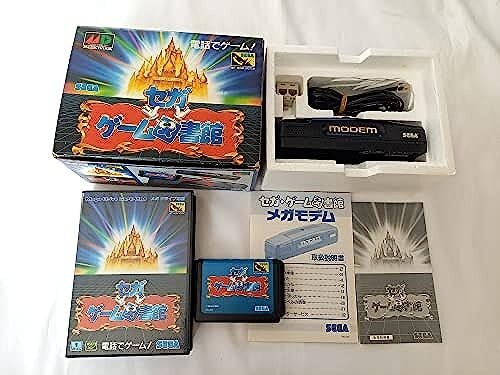 Sega Game Library with Modem Genesis Mega Drive Complete Tested 