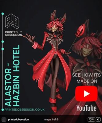 Alastor from Hazbin Hotel Resin Figure / Statue various sizes | eBay