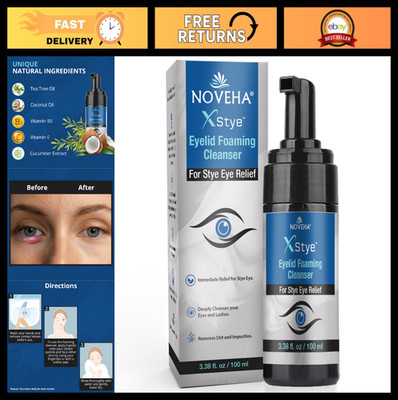Eyelid Foaming Cleanser for Stye Relief - Tea Tree Oil Daily Wash 3.38 fl oz
