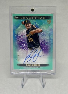 2024 Topps Inception #BRES-PS Paul Skenes Rookie and Emerging Star Auto Aqua /75