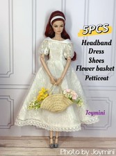 5PCS For Fashion Royalty Integrity Poppy Parker NuFace Dolls Dress Shoes Bag 1/6