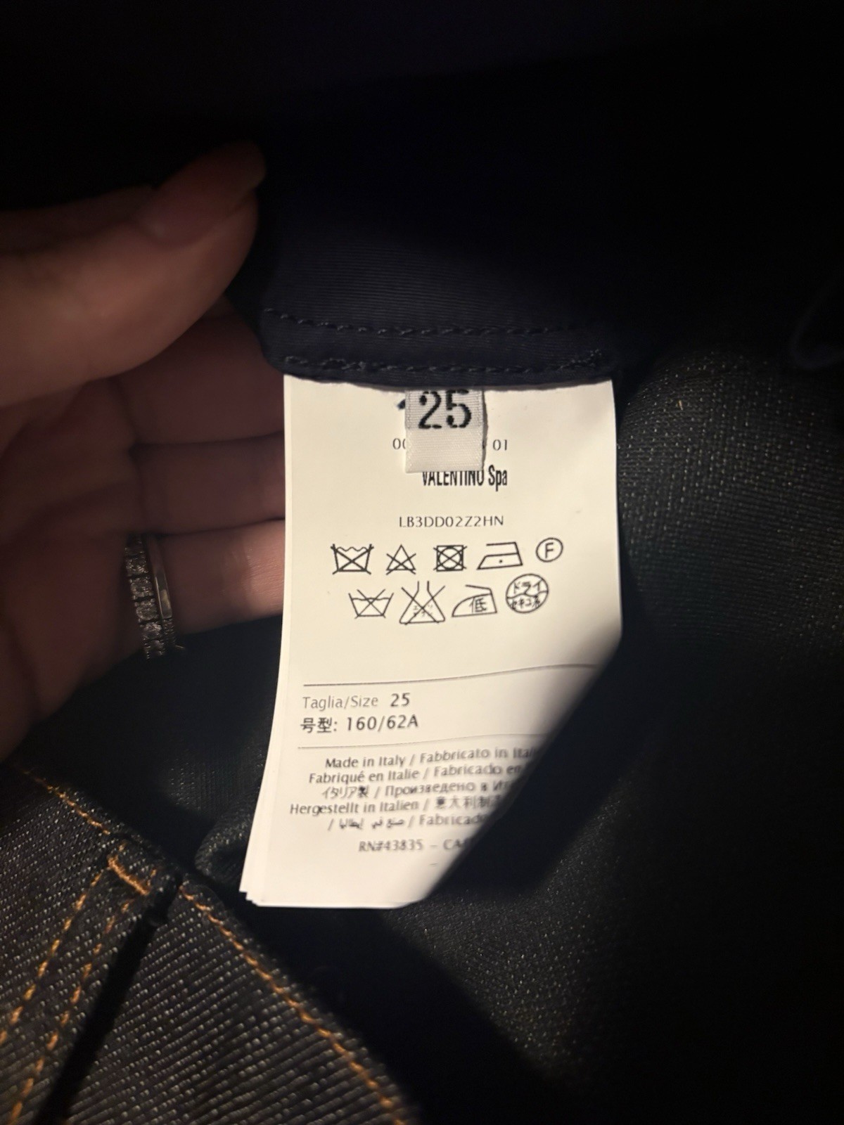 Valentino Garavani Astro Couture Women's Embroidered Jeans Dark Blue Size 25