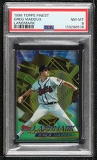1996 Topps Finest Landmark Series Promos Greg Maddux PSA 8 HOF 00ab